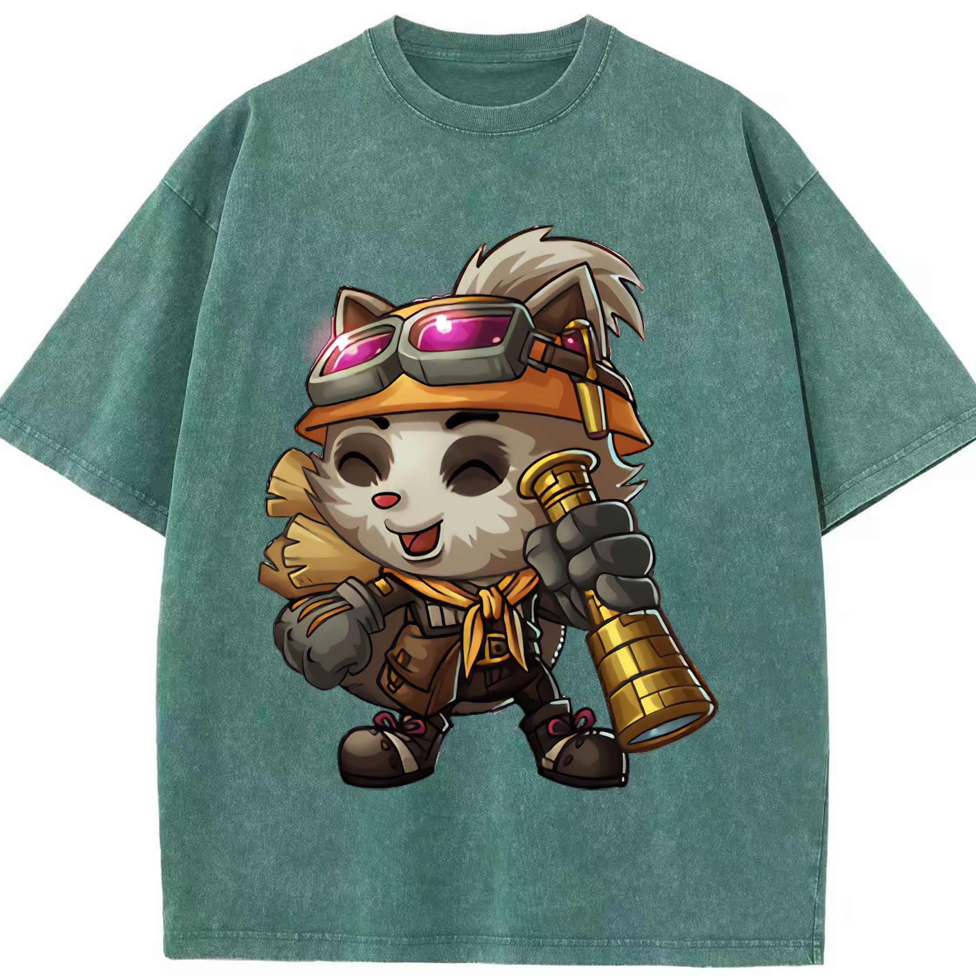 リーグ・オブ・レジェンド League of Legends LOL 綿100% ヴィンテージ風 半袖Tシャツ（フロントプリント）